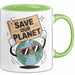 Klima Aktivist Tasse Geschenk Lustige Geschenkidee Spruch Für Planeten Verteidiger Grün Trendation
