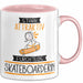 Skateboarderin Tasse Geschenk Becher Stark Attraktiv Furchtlos Skateboarderin Lustige Geschenkidee Rosa Trendation
