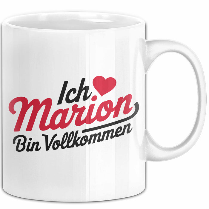 Marion Tasse Geschenk Ich Bin Vollkommen Marion Geschenkidee Geburtstag Weiß Trendation