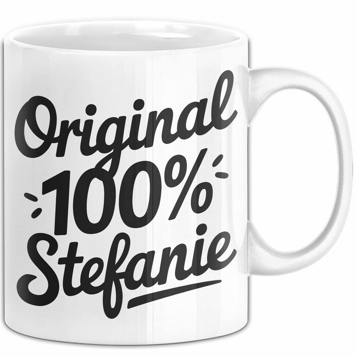 Stefanie Tasse Geschenk Original 100% Stefanie Geschenkidee Geburtstag Weiß Trendation