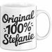 Stefanie Tasse Geschenk Original 100% Stefanie Geschenkidee Geburtstag Weiß Trendation