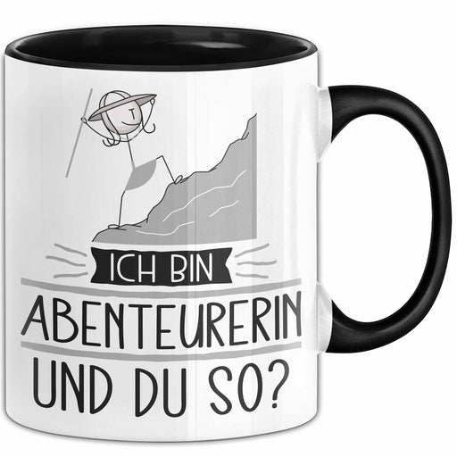 Abenteurerin Tasse Geschenk Ich Bin Abenteurerin Und Du So Geschenkidee Lustiger Spruch Becher Trendation