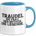 Traudel Tasse Traudel – Die Frau. Der Mythos. Die Legende. Geschenk Blau Trendation