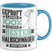 Halbschwäger Geschenk Lustiger Spruch für Halbschwäger Geschenkidee Bester Halbschwäger Der Welt Blau Trendation