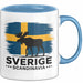 Schweden Skandinavien Schwedisch Tasse Geschenk Lustige Geschenkidee Spruch Elk Bull Sverige Scandinavia Blau Trendation