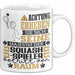 Squash-Spieler Geschenk Tasse Lustiger Spruch Erheben Sie Sich Der Squash-Spieler Betritt den Raum Weiß Trendation
