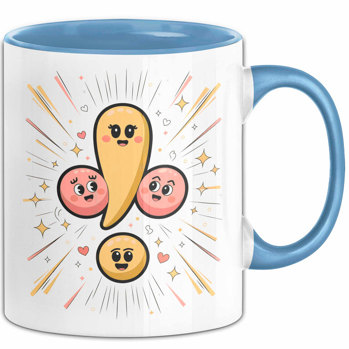 Interpunktions Enthusiast Tasse Geschenk Lustige Geschenkidee Spruch Für Grammatik Liebhaber Blau Trendation
