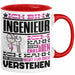 Ingenieur Geschenk Tasse Geschenkidee für Ingenieur Geburtstag Lustiger Spruch Ich Bin Ingenieur Ich Kann Es Dir Erklären Aber Nicht Für Dich Verstehen Rot Trendation