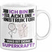 Slackline-Instruktor Tasse Geschenk für Slackline-Instruktor Geburtstag Lustiger Spruch Kaffee-Becher Was Ist Deine Superkraft Weiß Trendation