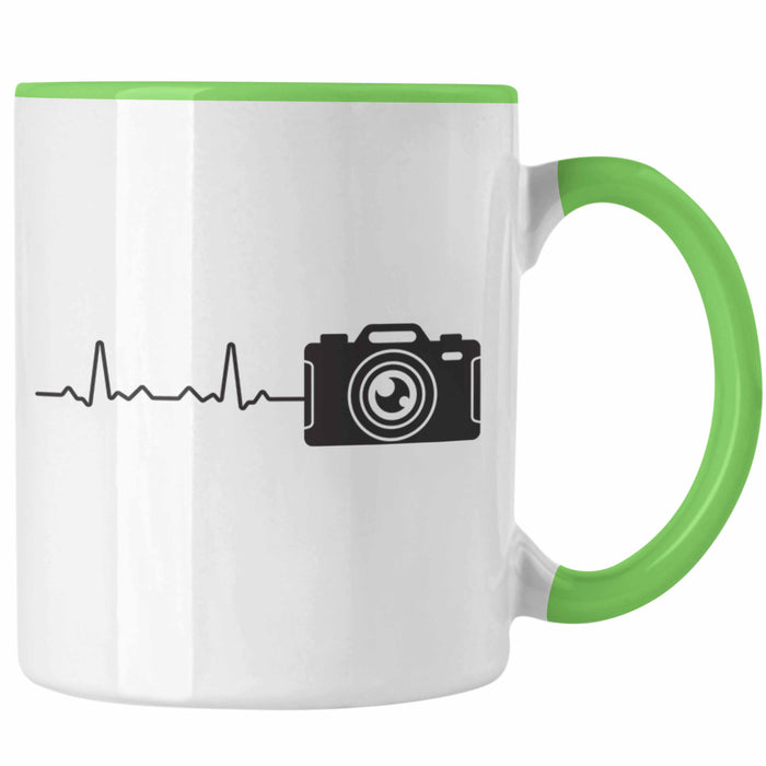 Trendation - Fotograf Tasse Zubehör Fotografie Geschenk Fotografieren Kaffeetasse Geschenkideen Lustiger Spruch Grün Trendation