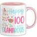 100er Geburtstag Tasse Geschenk Happy 100 And Glamarous Llama Alpaka Liebhaber Geschenkidee zum Geburtstag Rosa Trendation
