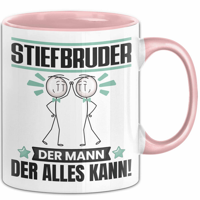 Stiefbruder Tasse Geschenk für Stiefbruder Der Mann Der Alles Kann Geschenkidee zum Geburtstag Rosa Trendation