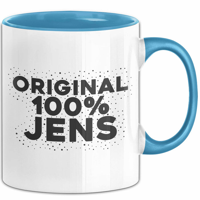 Jens Tasse Original 100% Jens Geschenk Blau Trendation