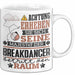 Breakdancer Geschenk Tasse Lustiger Spruch Erheben Sie Sich Der Breakdancer Betritt den Raum Weiß Trendation