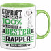 Rapper Geschenk Lustiger Spruch für Rapper Geschenkidee Bester Rapper Der Welt Grün Trendation