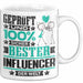Influencer Geschenk Lustiger Spruch für Influencer Geschenkidee Bester Influencer Der Welt Weiß Trendation