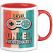 Onkel Gamer Sarkastisch Sarkasmus Tasse Geschenk Lustige Geschenkidee Spruch Level Onkel Freigeschaltet Rot Trendation