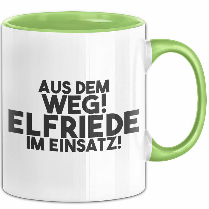 Elfriede Tasse Aus Dem Weg! Elfriede Im Einsatz! Geschenk