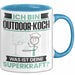 Outdoor-Koch Tasse Geschenk für Outdoor-Koch Geburtstag Lustiger Spruch Kaffee-Becher Was Ist Deine Superkraft Blau Trendation