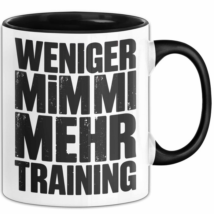 Fußballtrainer Fußballteam Tasse Geschenk Lustige Geschenkidee Spruch Weniger Mimimi Mehr Training Trendation