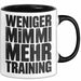 Fußballtrainer Fußballteam Tasse Geschenk Lustige Geschenkidee Spruch Weniger Mimimi Mehr Training Trendation