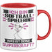 Softballspielerin Tasse Geschenk für Softballspielerin Geburtstag Lustiger Spruch Kaffee-Becher Was Ist Deine Superkraft Rot Trendation