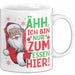 Weihnachtsmann Tasse Geschenk Ähh Ich Bin Nur Zum Essen Hier Weihnachtszeit Geschenkidee Kaffee-Becher Weiß Trendation