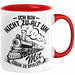 Modelleisenbahn Tasse Geschenk Ich Bin Nicht Zu Alt Um Mit Zügen Zu Spielen Eisenbahner Zugführer Geschenkidee Kaffee-Becher Rot Trendation