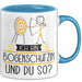 Bogenschützin Tasse Geschenk Ich Bin Bogenschützin Und Du So Geschenkidee Lustiger Spruch Becher Blau Trendation