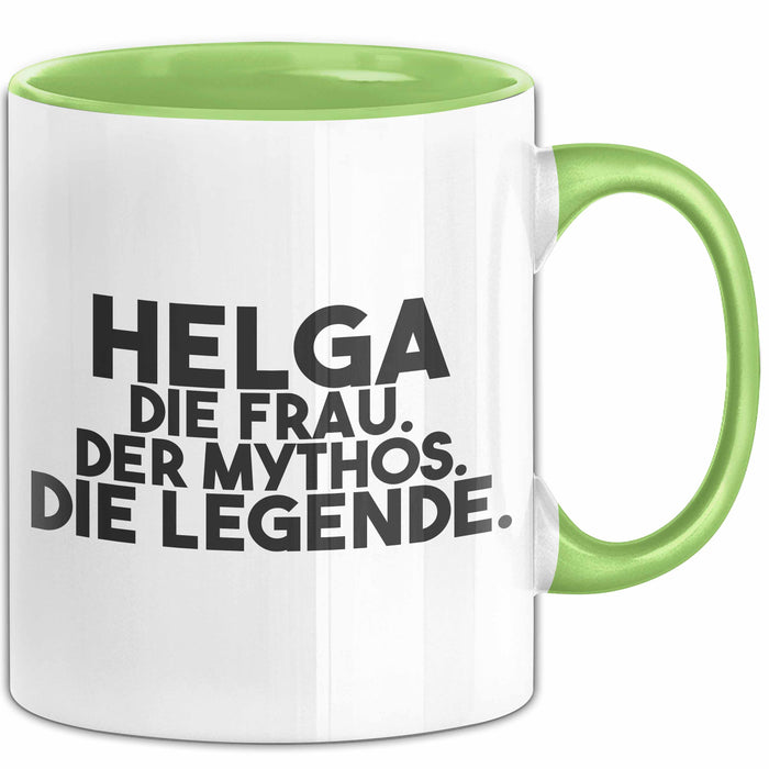 Helga Tasse Helga – Die Frau. Der Mythos. Die Legende. Geschenk Grün Trendation