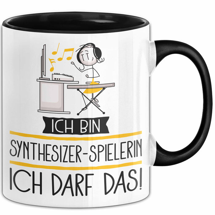 Geschenk für Synthesizer-Spielerin Tasse Lustige Geschenkidee Geburtstag Ich Bin Synthesizer-Spielerin Ich Darf Das Trendation