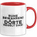 Doerte Tasse Ruhe Bewahren! Doerte Regelt Das! Geschenk Rot Trendation