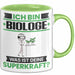 Biologe Tasse Geschenk für Biologe Geburtstag Lustiger Spruch Kaffee-Becher Was Ist Deine Superkraft Grün Trendation