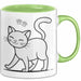 Katzen Tierliebhaber Tasse Geschenk Lustige Geschenkidee Spruch Grün Trendation
