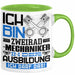 Zweiradmechaniker Ausbildung Tasse Geschenk Ich Bin Zweiradmechaniker In Der Ausbildung Ich Darf Das Geschenkidee Spruch Grün Trendation