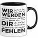 Büro Arbeit Kollege Tasse Geschenk Lustige Geschenkidee Spruch Wir Werden Dir Fehlen Schwarz Trendation
