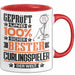 Curlingspieler Geschenk Lustiger Spruch für Curlingspieler Geschenkidee Bester Curlingspieler Der Welt Rot Trendation