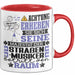 Straßenmusiker Geschenk Tasse Lustiger Spruch Erheben Sie Sich Der Straßenmusiker Betritt den Raum Rot Trendation