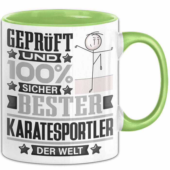 Karatesportler Geschenk Lustiger Spruch für Karatesportler Geschenkidee Bester Karatesportler Der Welt Grün Trendation