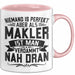 Makler Tasse Geschenk Niemand Ist Perfekt Immobilien Makler Geschenkidee Rosa Trendation
