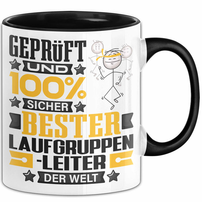 Laufgruppenleiter Geschenk Lustiger Spruch für Laufgruppenleiter Geschenkidee Bester Laufgruppenleiter Der Welt Schwarz Trendation