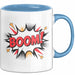 Comic Fan Tasse Boom Geschenkidee Nerds mit lustigem Spruch Blau Trendation