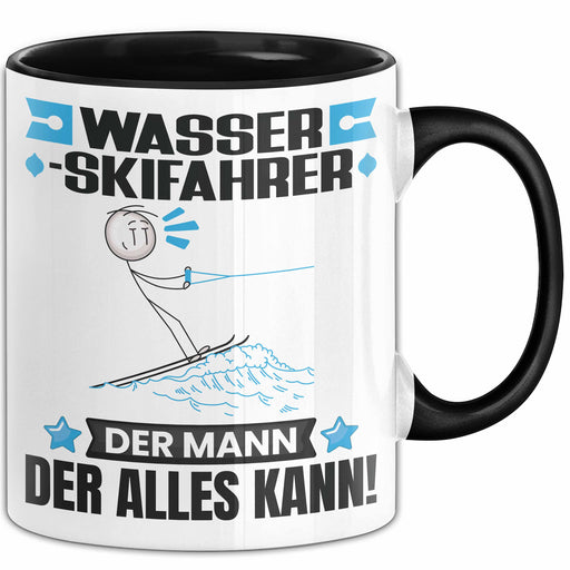 Wasserskifahrer Tasse Geschenk für Wasserskifahrer Der Mann Der Alles Kann Geschenkidee zum Geburtstag Schwarz Trendation