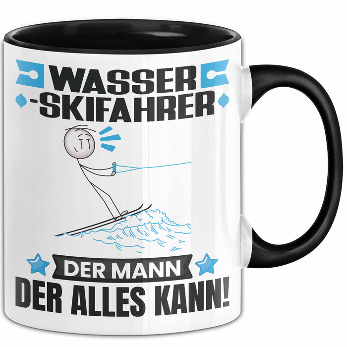 Wasserskifahrer Tasse Geschenk für Wasserskifahrer Der Mann Der Alles Kann Geschenkidee zum Geburtstag Schwarz Trendation