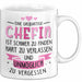 Büroarbeit Kollege Chef Tasse Geschenk Lustige Geschenkidee Spruch Eine Großartige Chefin Ist Schwer Zu Finden Weiß Trendation