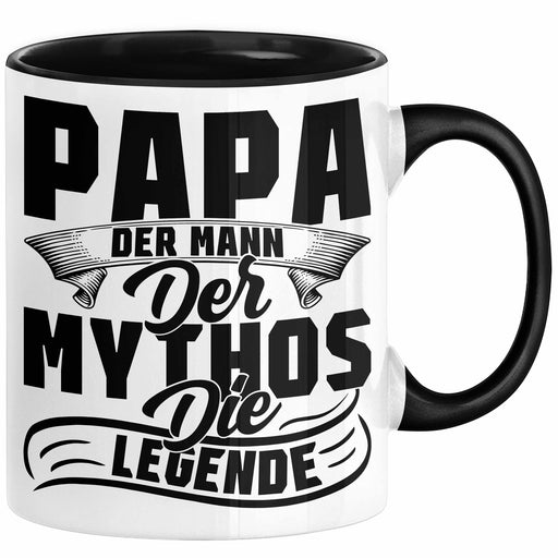 Papa Der Mann Der Mythos Die Legende Tasse Vatertag Spruch Bester Papa Geschenkidee Vater Schwarz Trendation