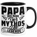 Papa Der Mann Der Mythos Die Legende Tasse Vatertag Spruch Bester Papa Geschenkidee Vater Schwarz Trendation