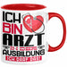 Arzt Ausbildung Tasse Geschenk Ich Bin Arzt In Der Ausbildung Ich Darf Das Geschenkidee Spruch Rot Trendation