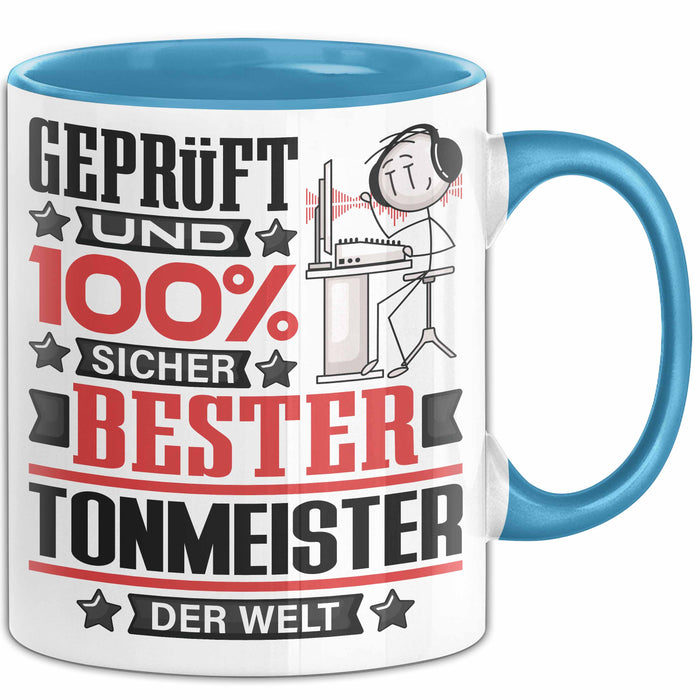 Tonmeister Geschenk Lustiger Spruch für Tonmeister Geschenkidee Bester Tonmeister Der Welt Blau Trendation