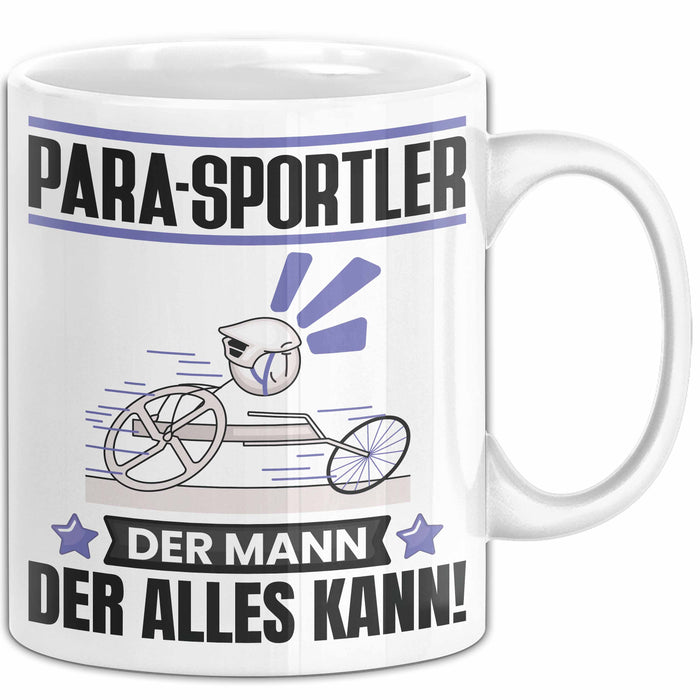 Para-Sportler Tasse Geschenk für Para-Sportler Der Mann Der Alles Kann Geschenkidee zum Geburtstag Weiß Trendation